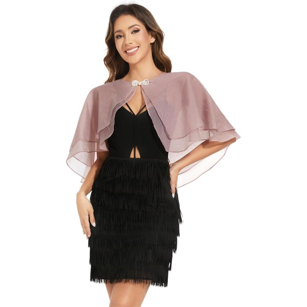 Women's Sheer Tencel Shawls and Wraps-Blush
